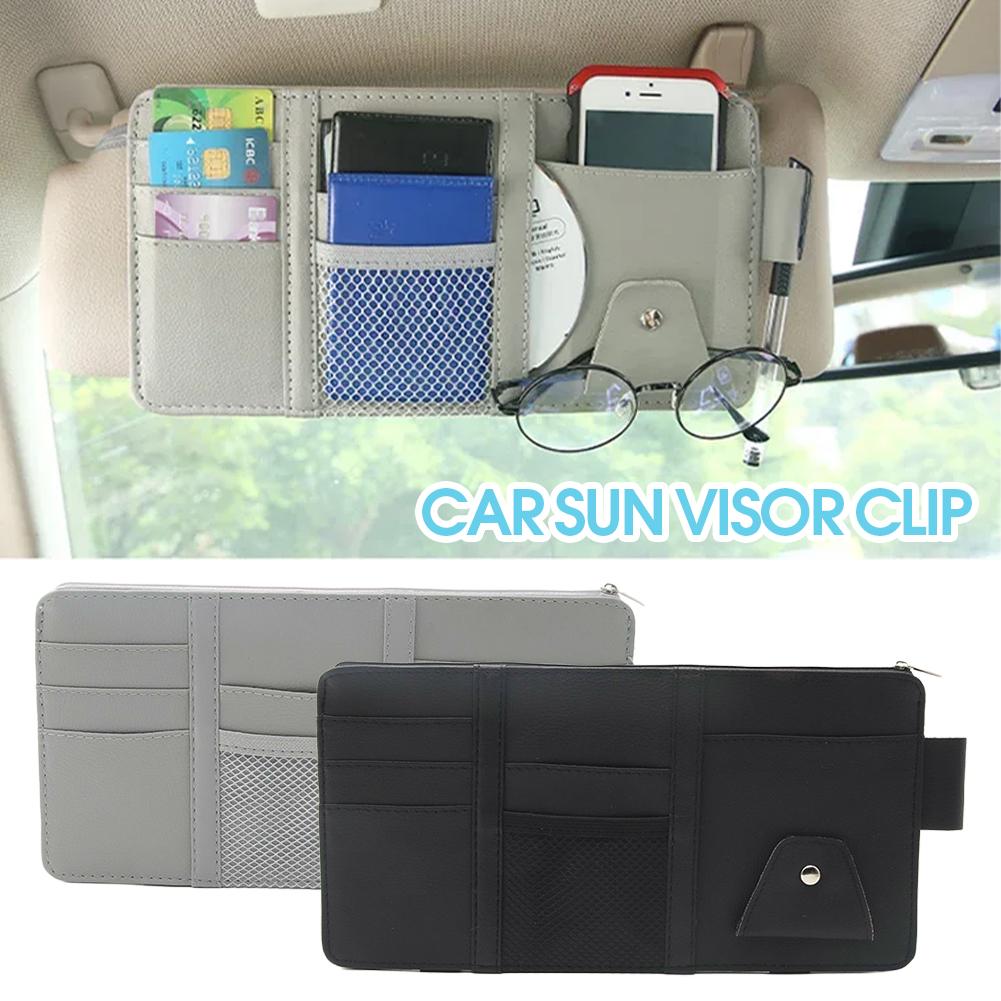 Organizzatore per visiera parasole per auto Multi-tasca Accessori interni auto Organizzatore tascabile Custodia per documenti per auto Portapenne