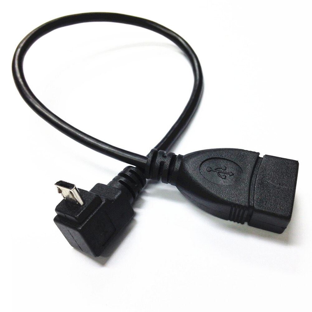 90 graders vinkel usb 2.0 a hun til mikro 5 ben usb b han retvinklet otg kort adapter kabel