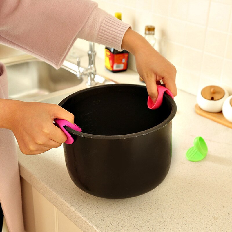 1Pcs Microwave Oven Mitts Kitchen Convenient Insulated Silicone Glove Finger Protect Wise Cook Kitchen Tool Gloves