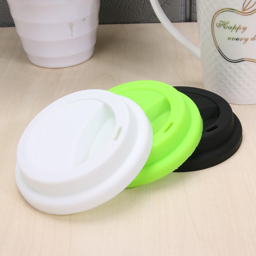 Tapas elásticas de silicona reutilizables para alimentos frescos, cubiertas elásticas de aislamiento antipolvo, para sellar té y café, 9cm