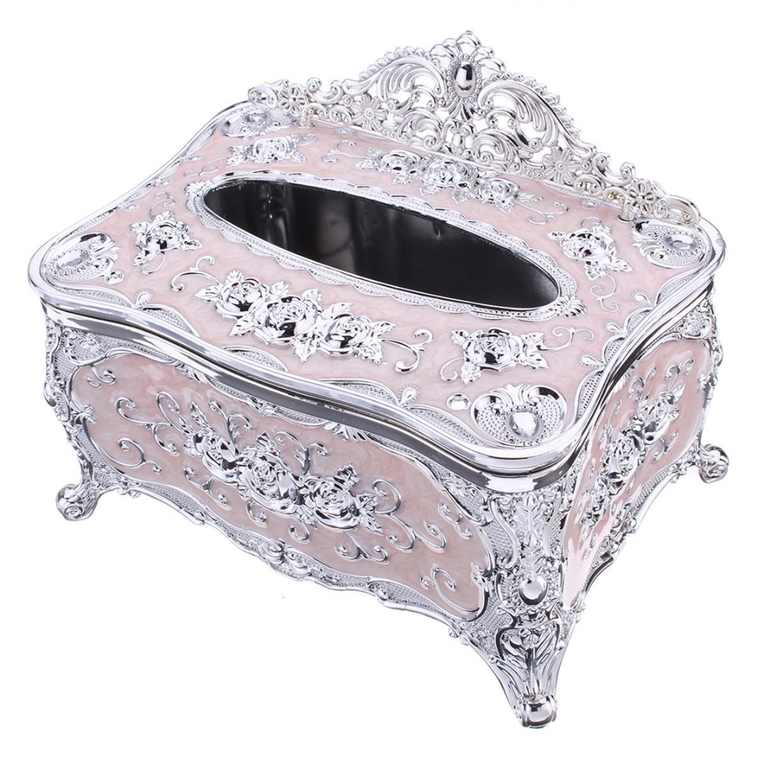 JX-LCLYL Gold Tissue Box Cover Chic Napkin Case Holder Hotel Home Decor Organizer