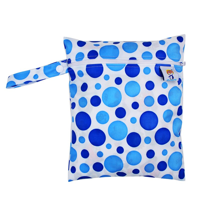 Printed Pocket Wet Bag Waterproof Reusable Nappy Bags PUL Travel Baby Nappy Mini Size Wet Dry Bags Wetbags 25x20cm