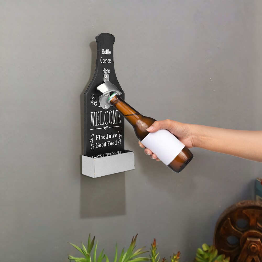 Kreative Bahre Flasche Öffner Holz Zauberstab Montiert Bar Hause Restaurant Zauberstab Dekoration Wein Küche Flasche Dosenöffner Jahrgang Stil