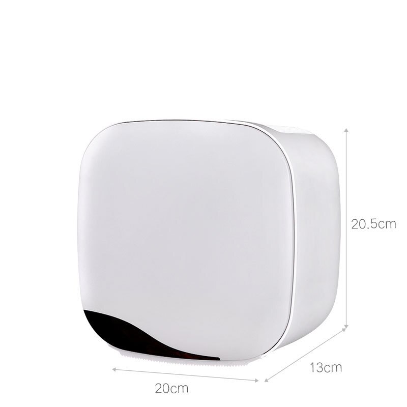 Waterproof Wall Mount Toilet Paper Holder Shelf Toilet Paper Tray Roll Paper Tube Storage Box Tray: gray