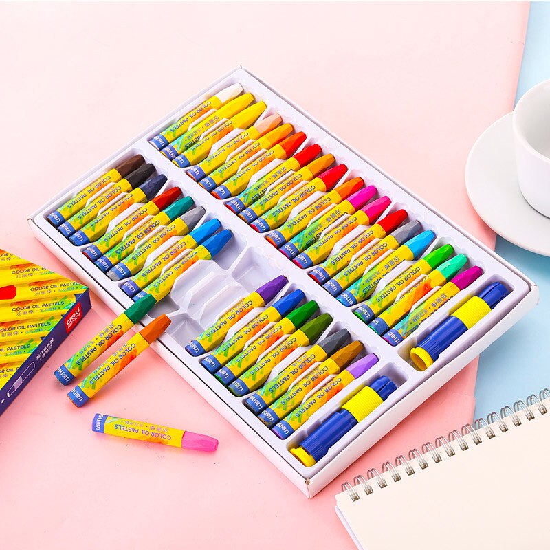 Oil Pastels Non-toxic Safe Wax Crayon Drawing for Kids Students Art Supplies Soft Crayons Oil Painting Stick Painting Item