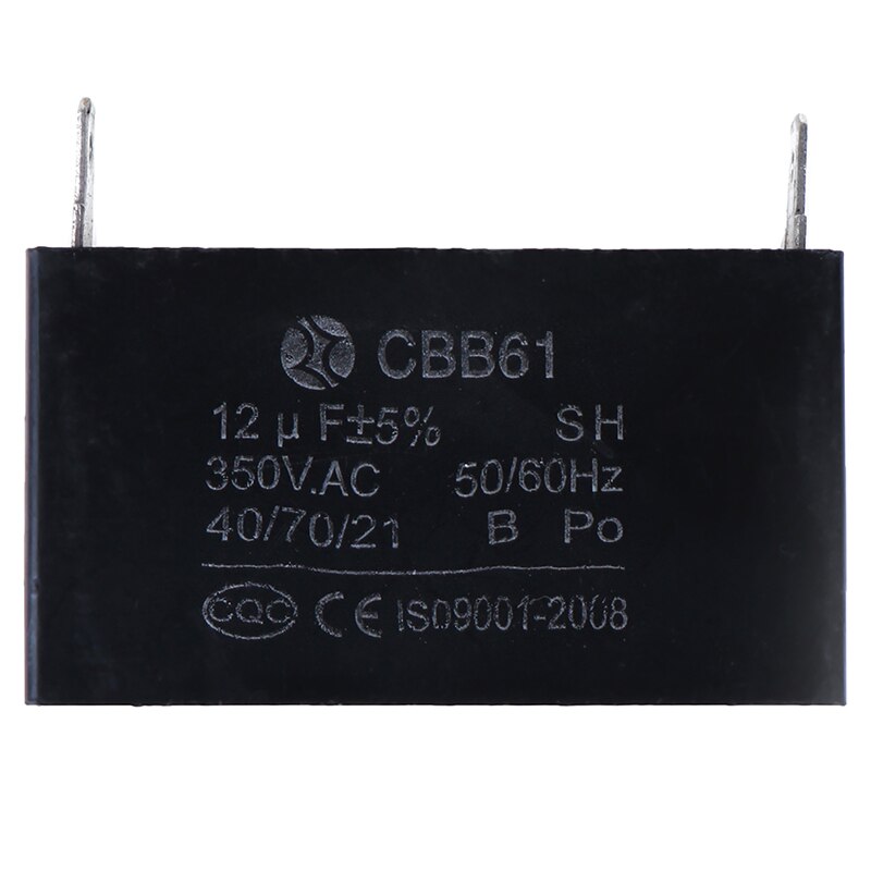 CBB61 12uF 50/60Hz 350VAC Fan Motor- Generator Kondensatoren Schwarz 12uF Generator Kondensator Generator