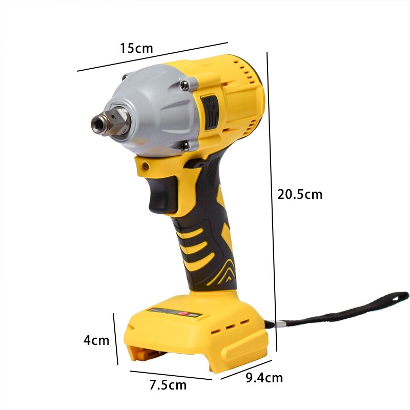 18V 360Nm Cordless Electric Impact Wrench Rechargeable 1/2 Socket Wrench Cordless Without Battery For Makita 18v Battery