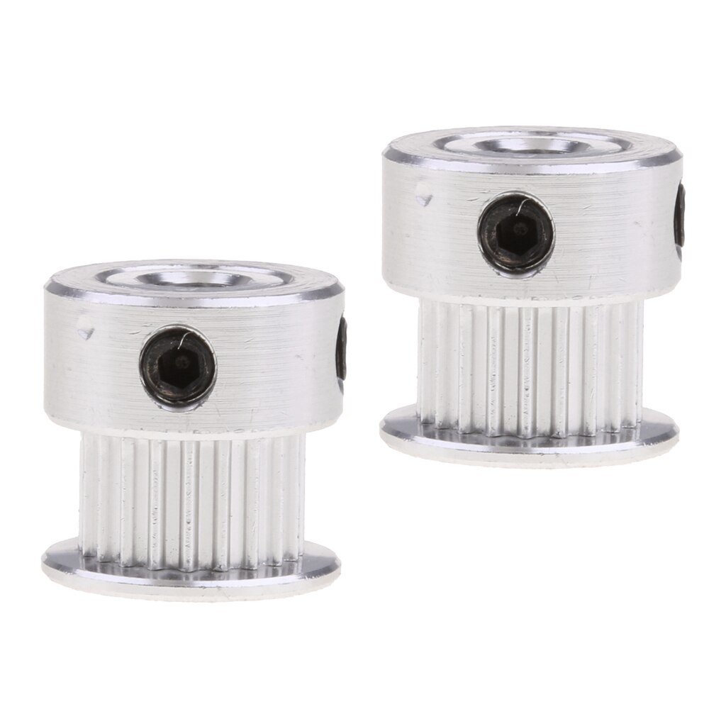 2pcs 3D Printer Onderdelen-(GT2 20 Tanden) boring 5MM Timing Aluminium Katrol Voor Open Distributieriem, Synchrone Gear