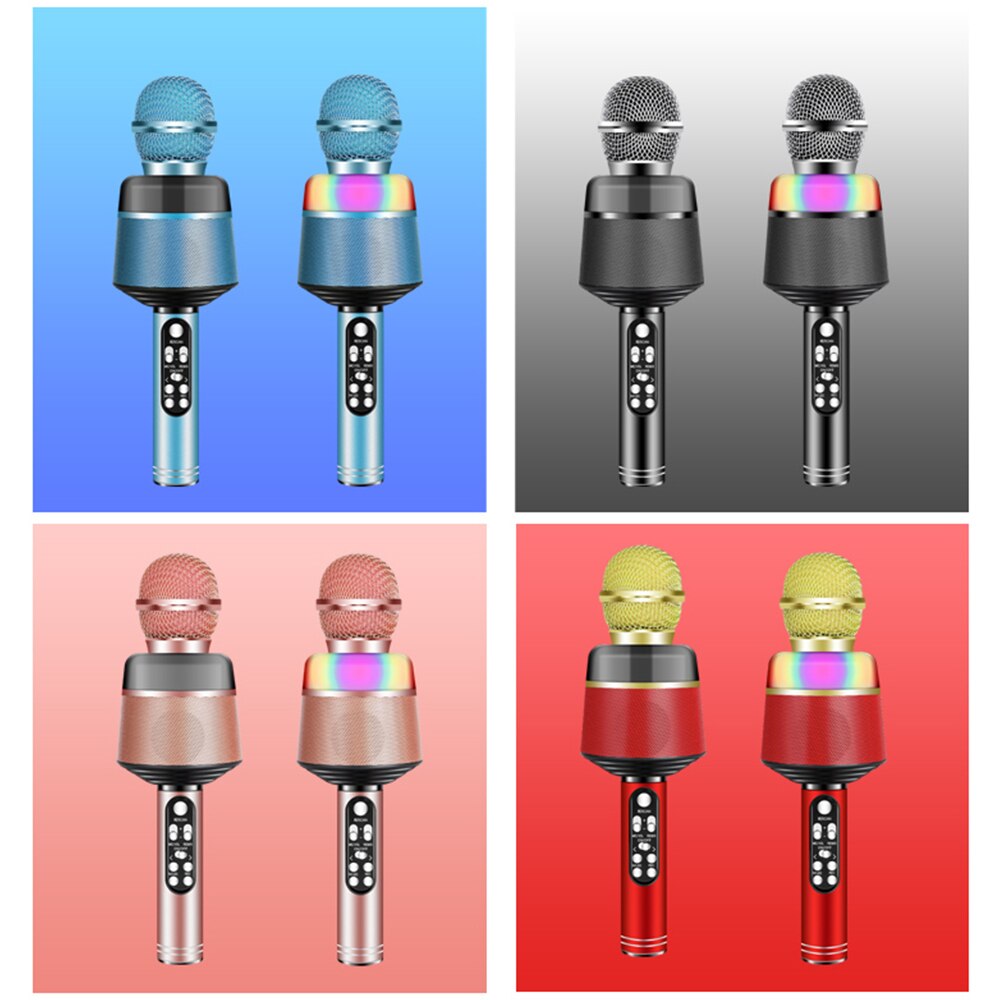 Bluetooth mikrofon mikrofon trådlös handhållen usb ktv karaoke sjung mikrofon högtalare spelare sång inspelare mikrofon