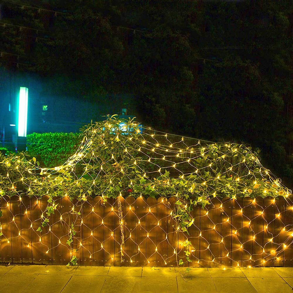 2 x 3m 6 x 4m 8 x 10m ledet nett netting fe streng lys fisk krans vindu gardin julelys bryllup fest dekor lys