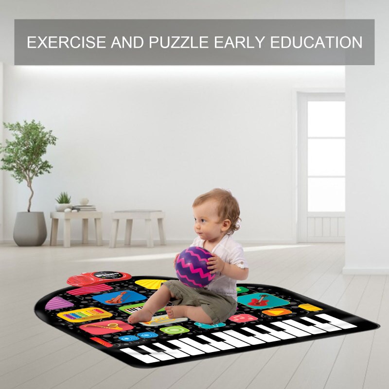 Piano 49 Keys Silicone Portable Foldable Colorful Soft Keyboard Electronic Piano Grand Piano Playmat Pianos Rainbow Key Musical