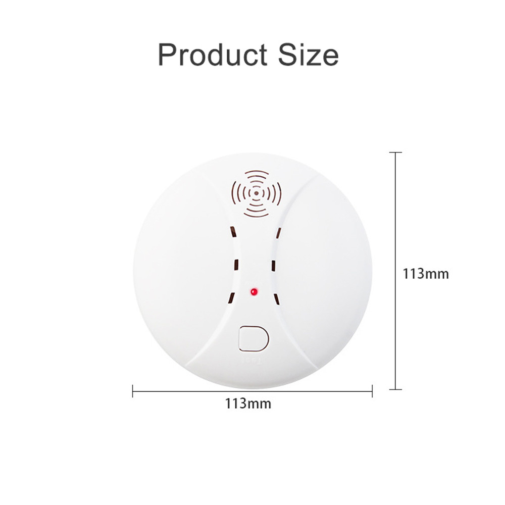 433MHZ High Quatity Wireless Fire Alarm Sensor Fire Protection Smoke Detector for Indoor Kitchen Home Alarm Security System