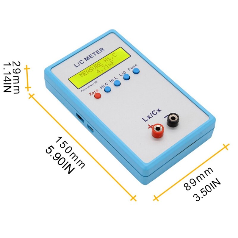 Medidor de inductancia de capacitancia, pantalla Digital LCD de mano LC-200A, medidor LC de 0.1pF-100mF 1uH-100H