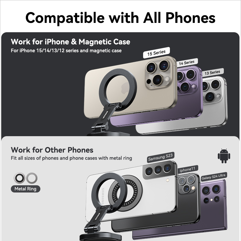 Joyroom Soporte magnético para automóvil 24 Imán fuerte 360 ° Soporte de teléfono plegable con rotación para coche para iPhone 16 15 14 13 12 soporte para coche