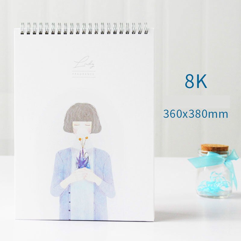Deli 16k/8k skitsepapir til kunst maleri tegning skitsering kawaii skitsekunstner elev skitsebog 40 ark malerartikler: F2