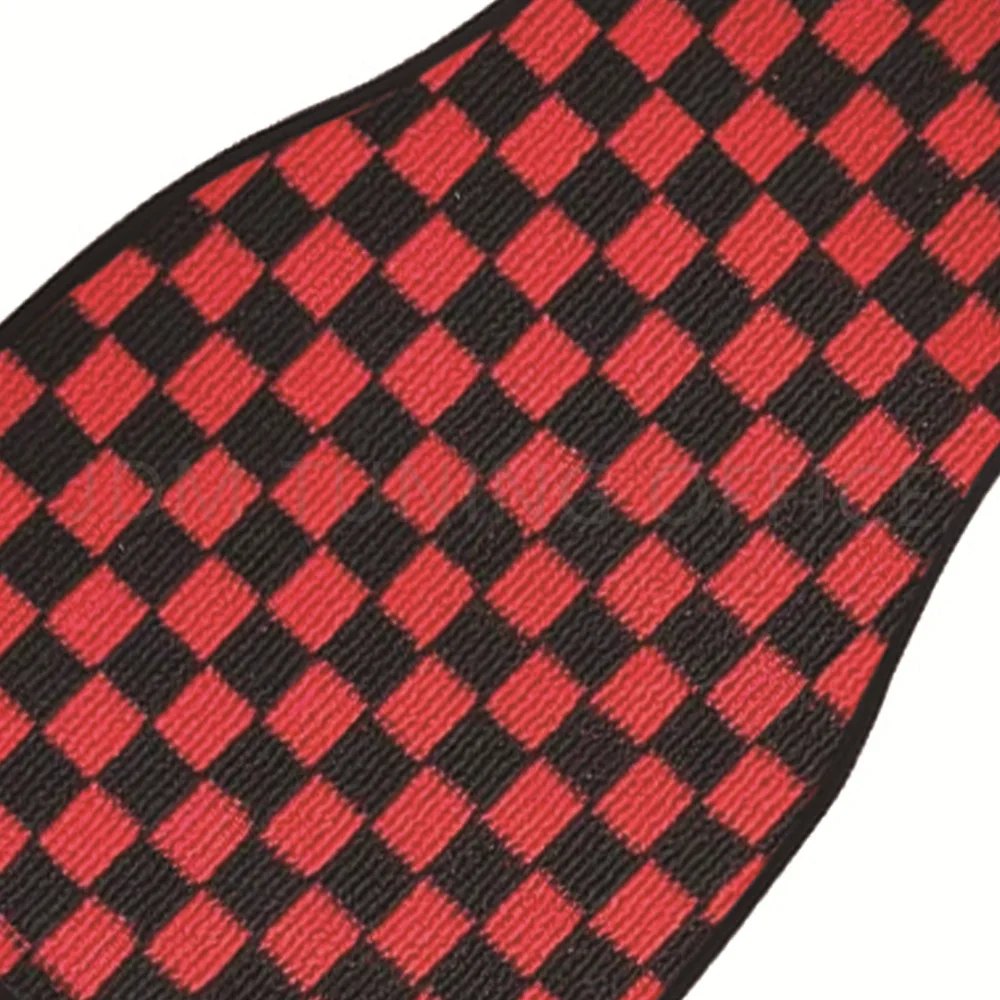 4PCS Carpet Floor Mat Dadu Dice Car Floor Mat Accessories Classical Anti-Slip Checkered Print Floor Foot Pad Mats