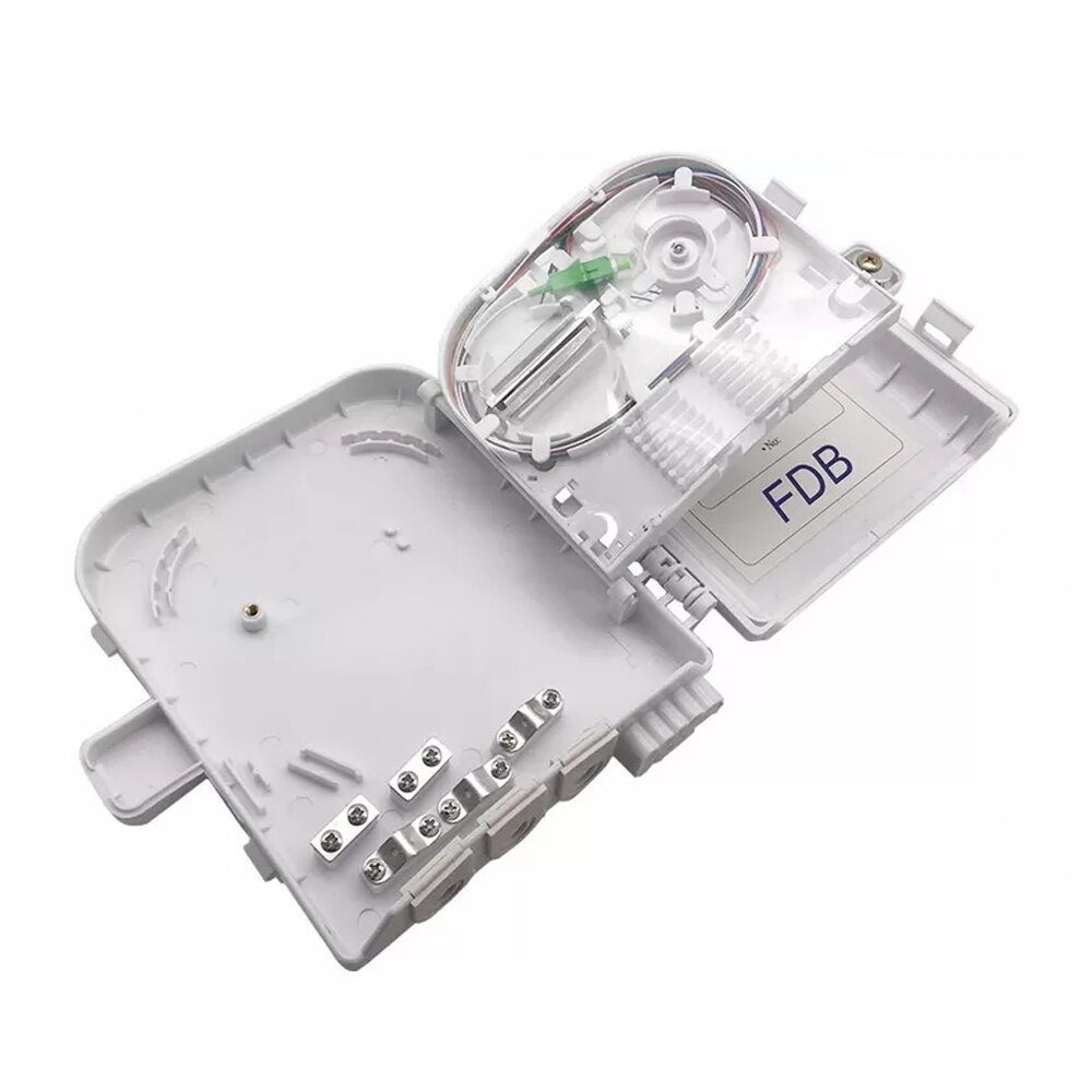 Wall Mount Fiber Distribution Box 8 Core With Plc Splitter Waterproof Outdoor Fat Box
