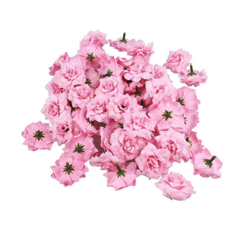 50pcs Silk Rose Flower Heads Artificial Flowers Wedding Decoration Simulation Flower Home Decor For Scrapbooking Handicraft: 6