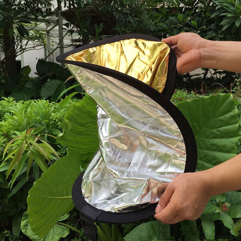60cm ouro prata 2 em 1 luz multi disco dobrável refletir redonda fotografia refletor estúdio difusores foto acessórios