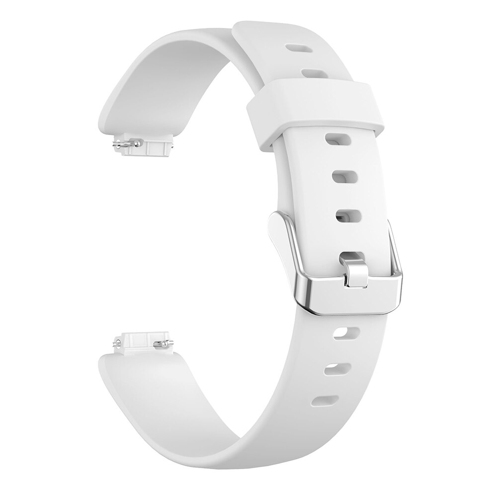 Bracelet de montre en Silicone pour Fitbit inspire 2, avec boucle en métal, Sport, accessoires: White / L (6.7-8.1 inch)