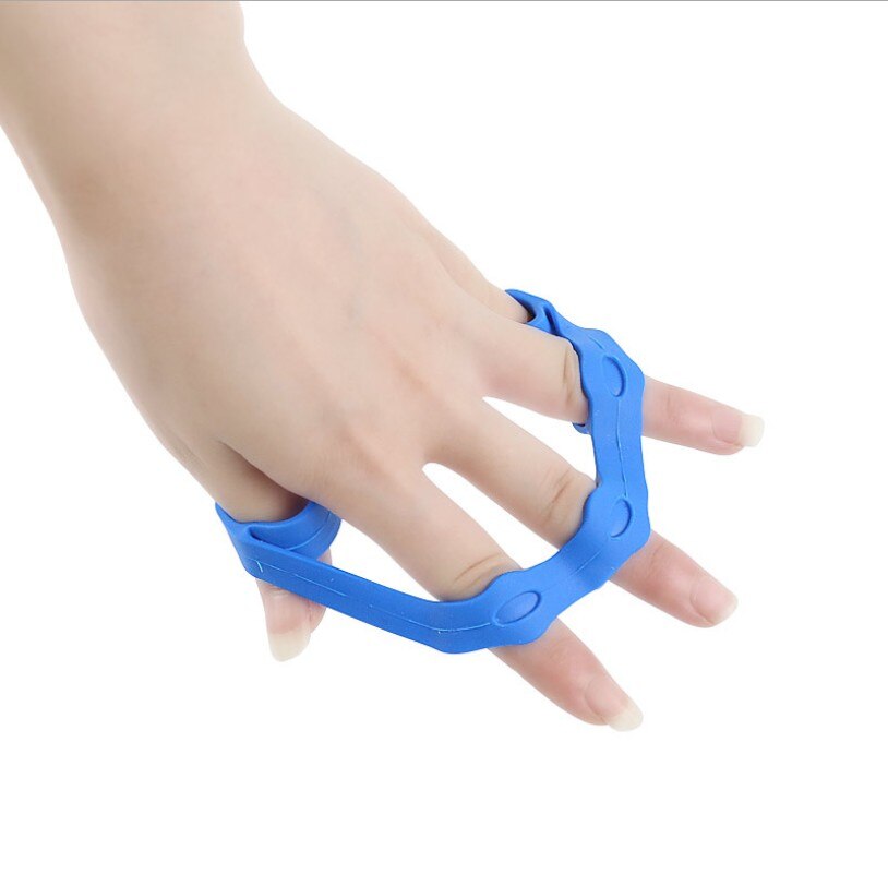 1 PCS Silicone Finger Puller Finger Exercise Rally Five Finger Ring Trainer