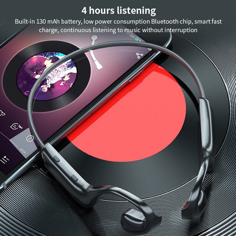 G100 Beengeleiding 5.1 Bluetooth Headset Draadloze Oor Gemonteerde Sport Waterdichte Hoofdtelefoon Waterdichte Knop Buigen Oortelefoon