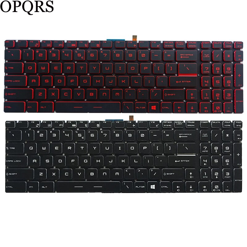 US laptop keyboard For MSI GF75 Thin 8RC 9RD 9RD 9SC 9SE S1N-3EUS215-SA V143422AK1 V143422AS1
