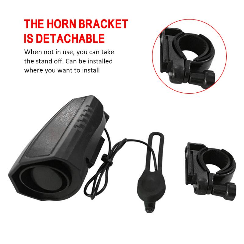 Timbre para bicicleta eléctrica de 120 DB, claxon superfuerte con carga USB, cuatro voces, accesorios para bicicleta de montaña, antitormenta: Type C
