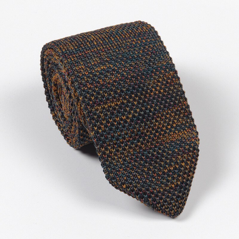 Cravate pour hommes 6-7cm à la | Cravate en laine décontracté, tricot sauvage, cravate pointue pour hommes, fête mariage marié, cravates quotidiennes, porter le cou: A2414