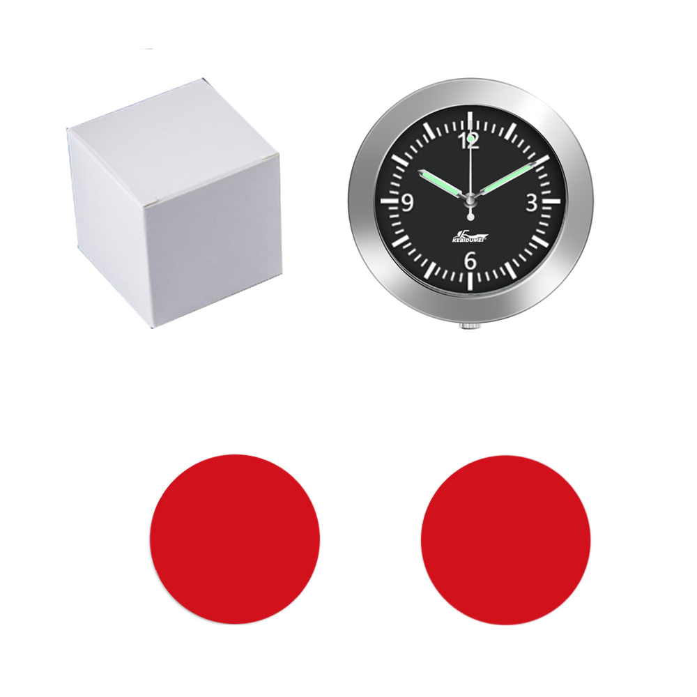 Horloge de voiture lumineuse pour Automobiles, montre numérique interne à coller, mécanique, horloges à Quartz 40mm 43mm, ornement automobile, accessoires de voiture: Bleu