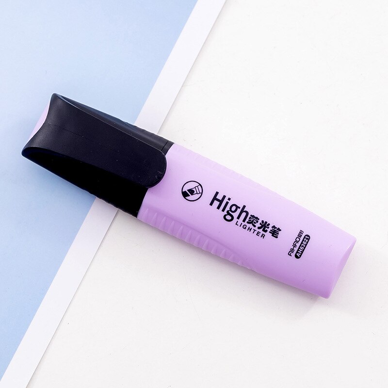 mini 6 farger highlighter søt makron maleri tegning tusj penn kontor skole skrivemateriell salgsfremmende: Zi