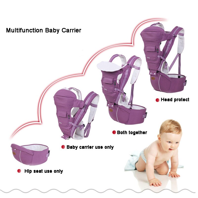 Porte-bébé multifonction 0-32 mois | Sac à dos en coton respirant pour attache kangourou pour bébé, sac à dos en toile pour cavalier