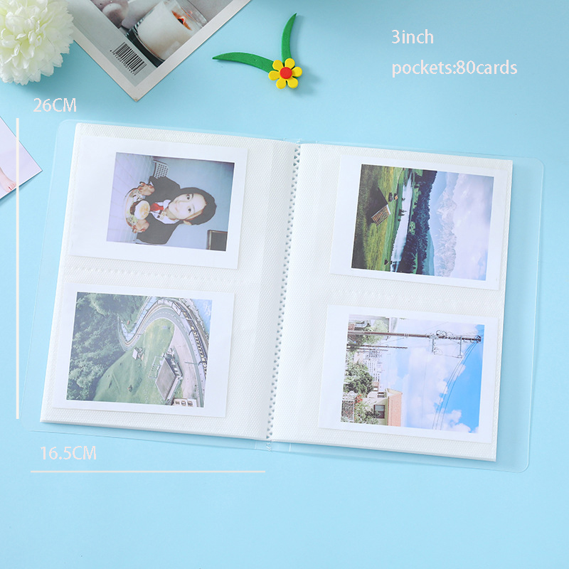 Album photo transparent Kpop, porte-carte photo, idole étudiante, livre de renforcement, 3 po, 4 po, 5 po: Bleu