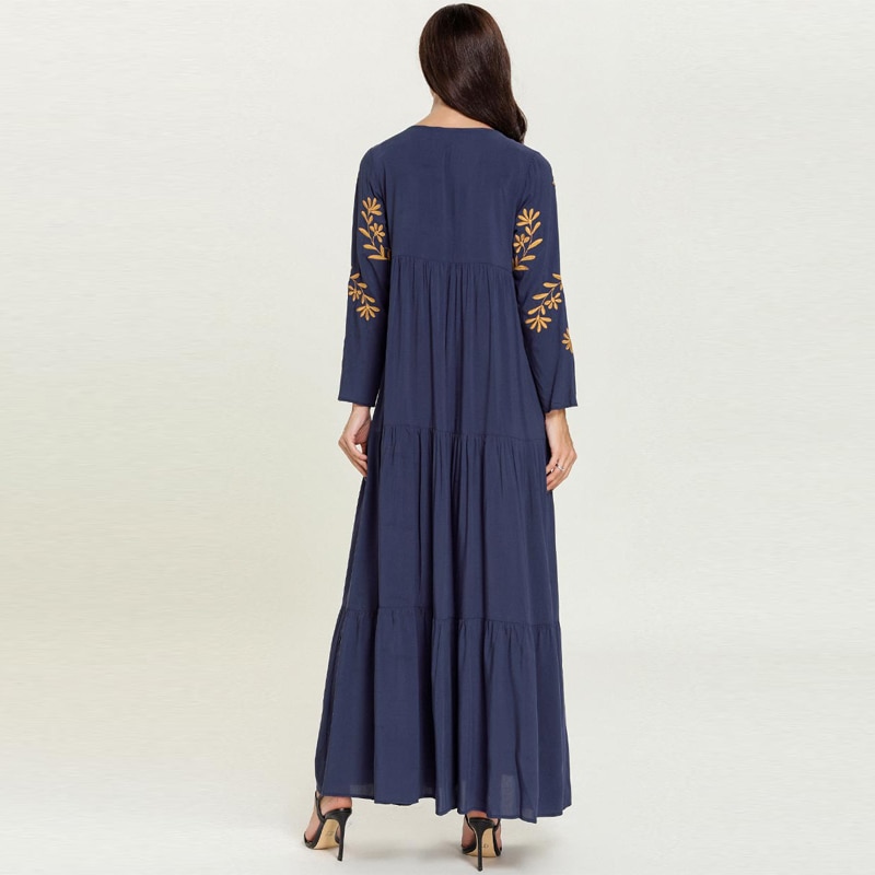 Vestidos compridos dubai abaya kaftan marokko arabisk muslimsk kjole kalkun kaftan tyrkisk hijab kjoler robe musulmane longue arabisk