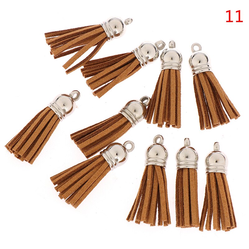 Gland en cuir pour porte-clés téléphone portable sangles bijoux frange en daim: 11