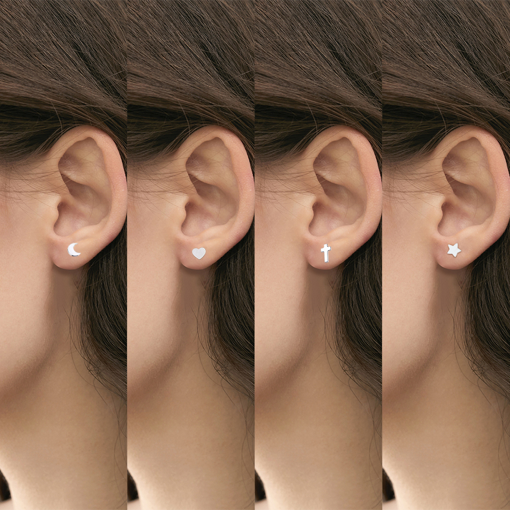 2 uds pendientes de tuerca G23 Piercing titanio grado Implante accesorios de joyería corporal Sexy para mujer