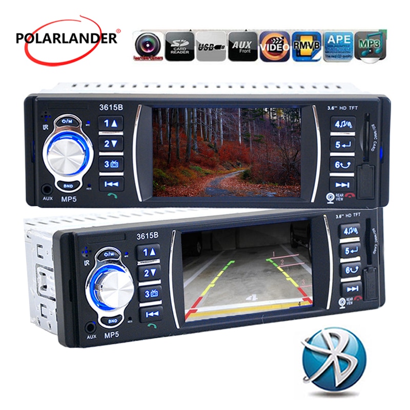 Autoradio Radio cassette player USB,SD,aux in,3.6'' inch TFT HD screen car Radio 1 din in Dash car audio mp5 stereo