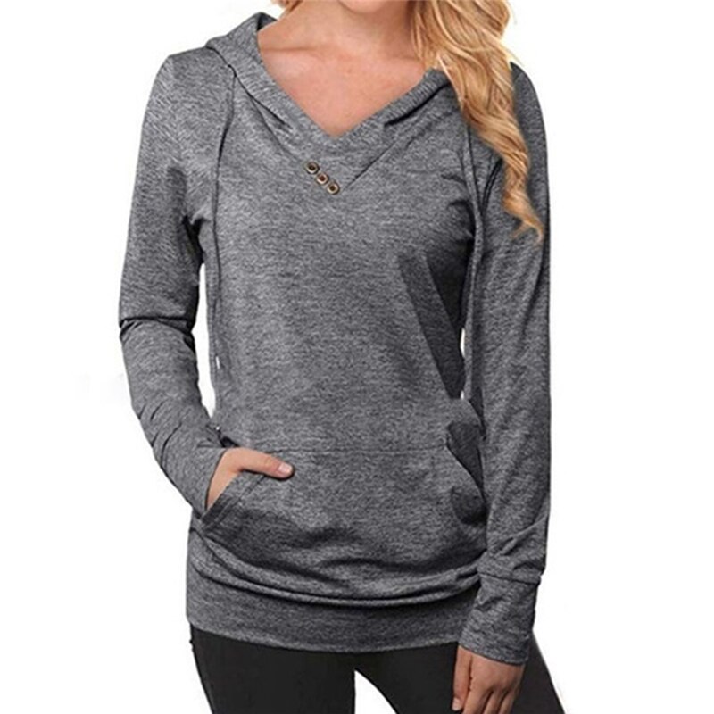 Casaco com capuz feminino treinamento de fitness cor sólida elástico de secagem rápida confortável ao ar livre camisola feminina: XL / gray