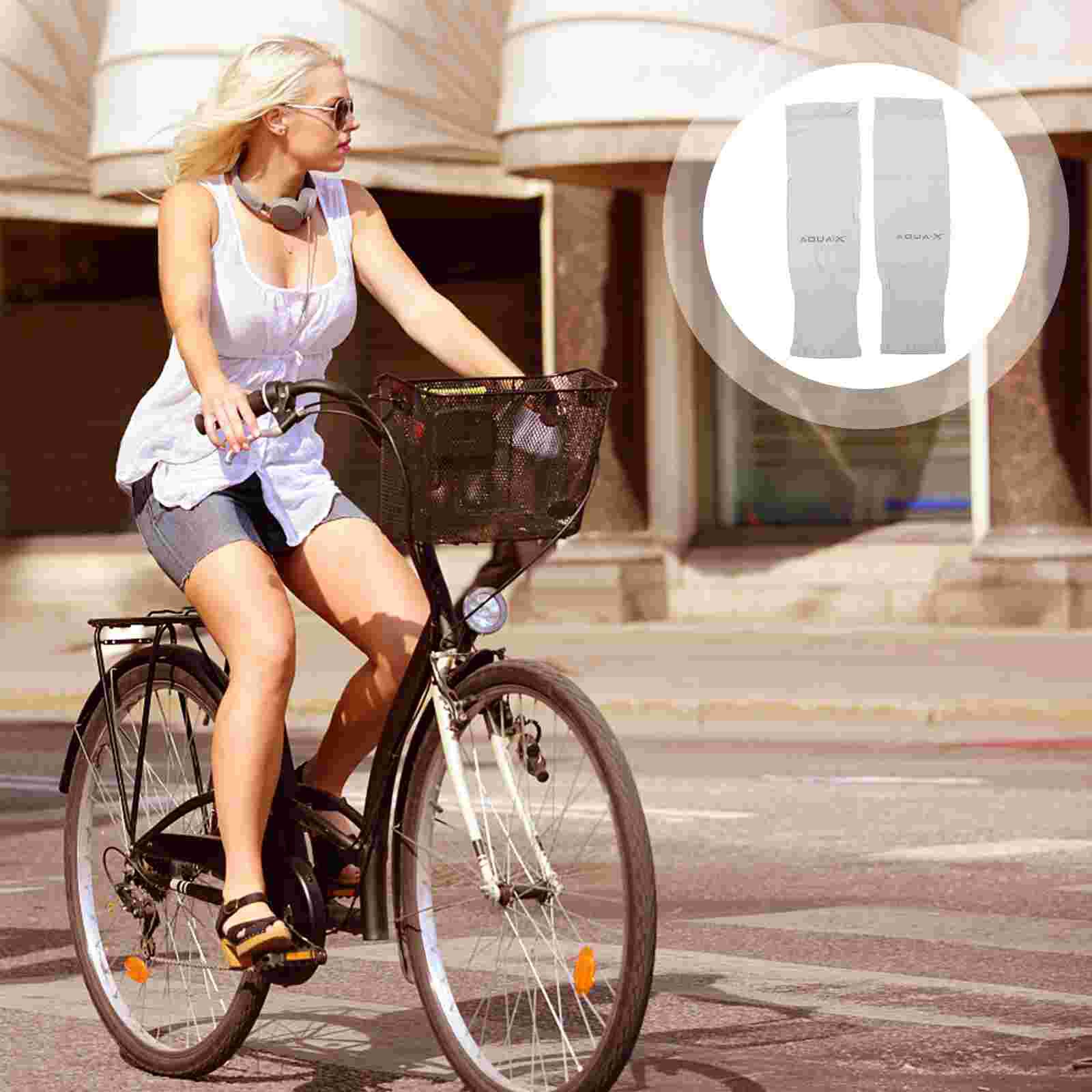 1 Pair Practical Arm Guard Sun Protection Arms Protectors Protective Breathable Arm Cover: Grey