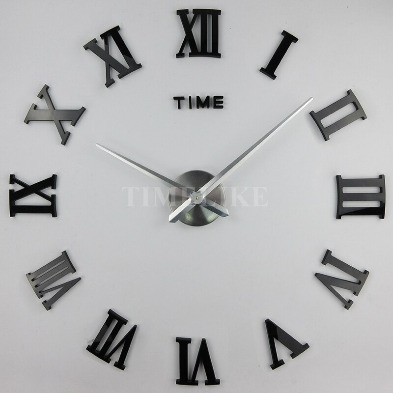 Modern Luxury 3D Wall Clock Big Size Home Decor DIY Large Roman Quartz Clocks Acrylic Mirror Wall Stickers
