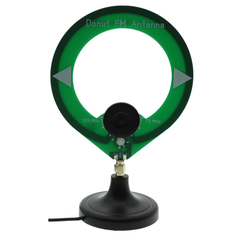 Donut FM Antenna 75M-135Mhz FM Antenna SMA Male Interface Mini Loop Antenna