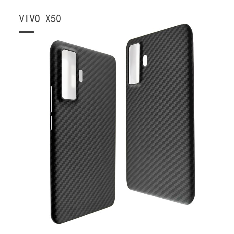 Carbon Fiber Beschermhoes Voor Oppo Ace2 Vivo X50 Telefoon, matte Aramid Fiber Ultra-Dunne Telefoon Case Oppo Reno 4/4 Pro: VIVO X50