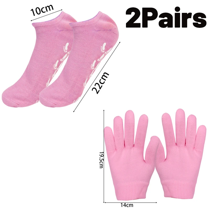 Mascarilla hidratante de silicona, calcetines, exfoliantes reutilizables, guantes protectores antigrietas, herramientas para eliminar la piel muerta seca, cuidado de los pies y las manos: Borgoña