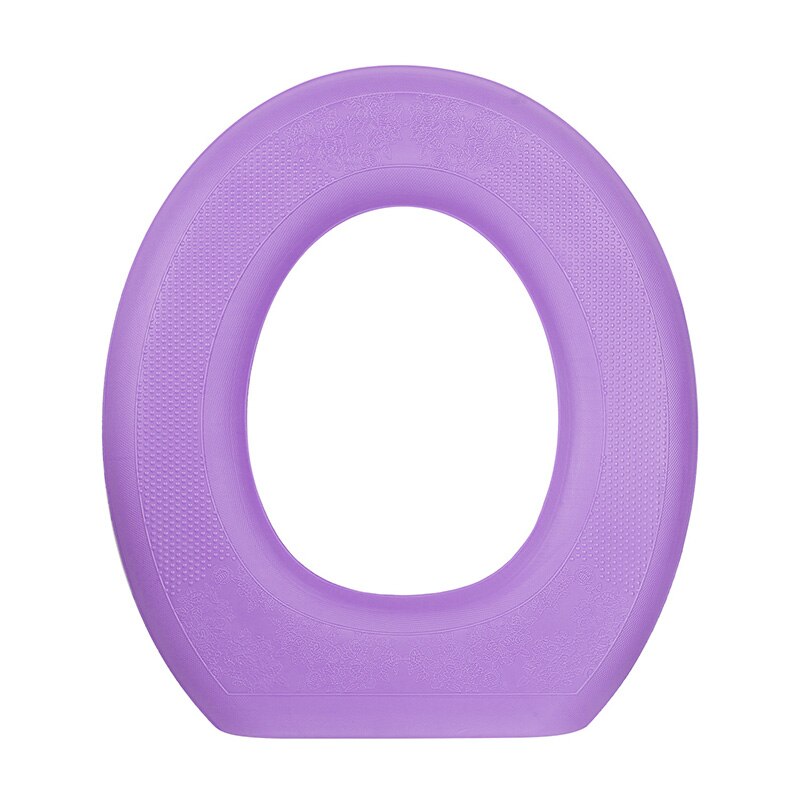 Zachte Eva Wc Cover Seat Waterpoof Badkamer Deksel Cover Kussen Herbruikbare Universele Toilet Kussen Closestool Wc Mat Set: purple
