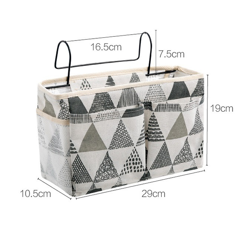 Chevet Suspendu Organisateur de Poche Sac De Rangement Organisateur de Garde-Robe Coton Chambre Salle De Bain Magazine Fourre-Tout De Stockage Organizador Pochette