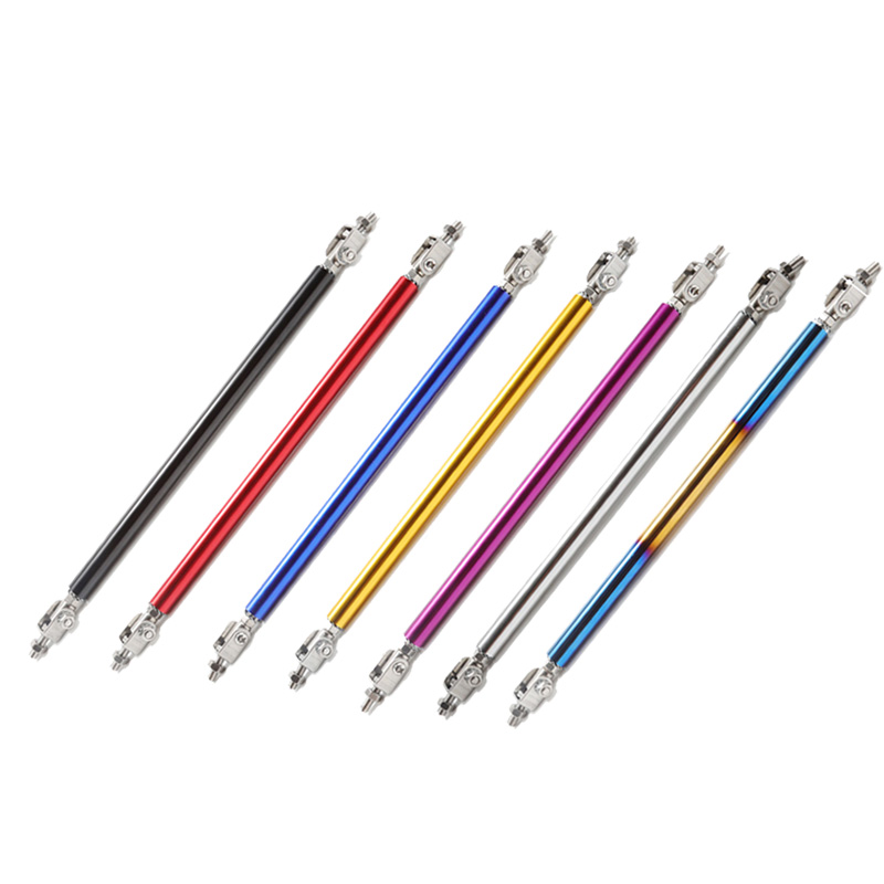 2psc 150Mm Universele Auto Splitter Staven Racen Verstelbare Voorbumper Lipsteun Steunsteun Beugel Trekband Pull Bar Kit