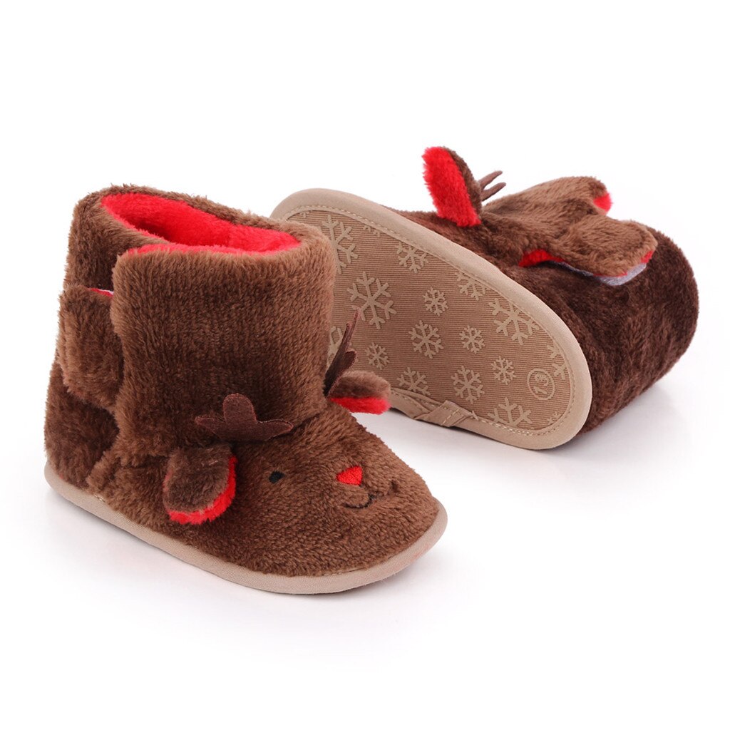 Elk bottes infantile filles noël intérieur à semelles souples princesse chaussures bébé marche chaussures hiver bottes chaudes botas nina invierno