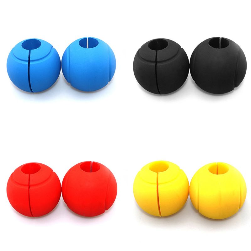 Round Dumbell Handles Soft Silicone Fitness Thick Bar Fat Grips Parts for Crossfit Weightlifting Powerlifting Strength