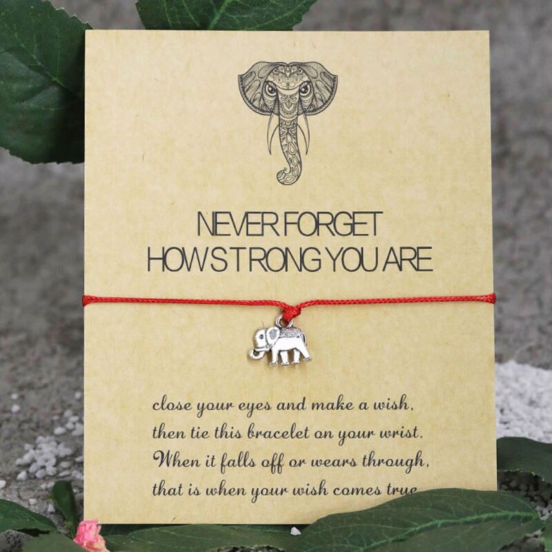 Elephant Wish Bracelet Never Forget How Strong You Are Friendship Bracelet Elephant Jewelry Women Men Inspirational