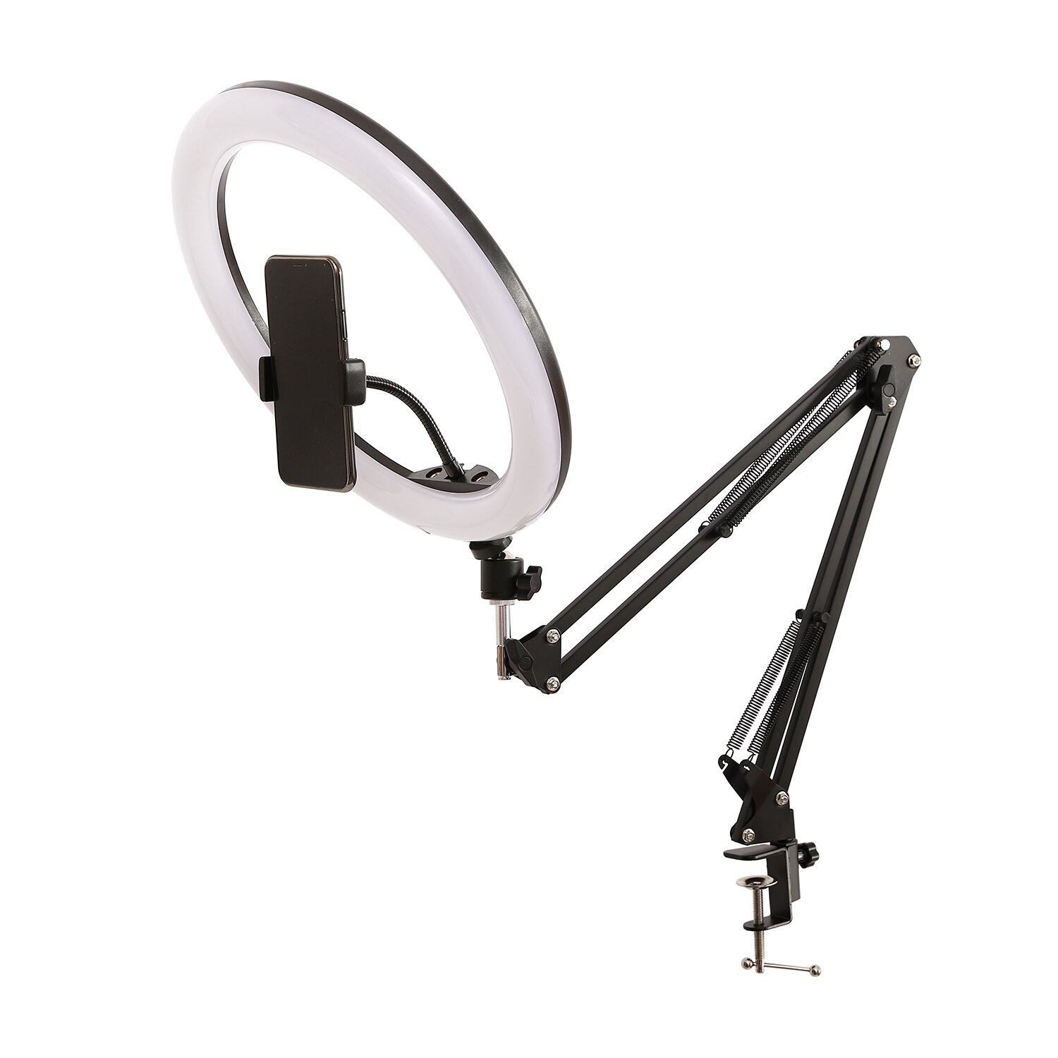 Photographie Selfie 26cm 33cm Anneau Lumières LED RVB Lampe Avec Bras Long Bureau Tablette Support Pour Téléphone Pour Téléphone Vidéo En Direct de Tir